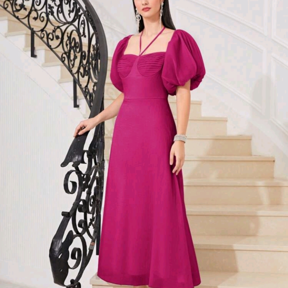 Hot pink dress